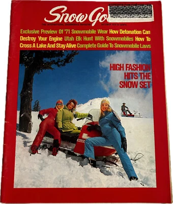 SNOW GOER October 1970 Snowmobile Magazine VTG - Image 1 of 4