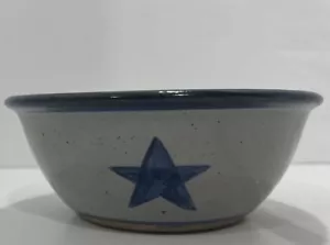 Bastine Indiana Pottery 2000 Star Grey Speckled Bowl excellent condition Signed - Picture 1 of 11
