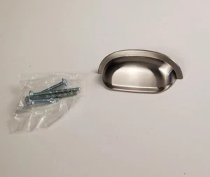 Lot of 5 - 3.5 inch Drawer Pulls Brushed Nickel Cabinet Cup Pulls Kitchen -Lot A - Picture 1 of 10
