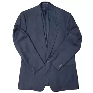 Giorgio Armani Struktur Made In Italy Herren 33 Schwarz Blazer 2 Knöpfe 100% Wolle - Bild 1 von 9