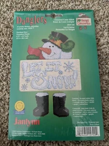 Janlynn Cross Stitch Let It Snow Danglers Christmas Snowman 157 90 New - Picture 1 of 5