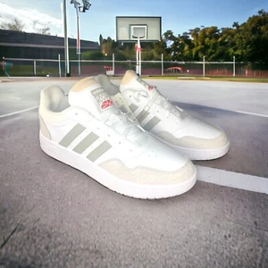 adidas HOOPS 3.0 BASKETBALL LOW HP7947 Footwear White/Metal Grey/Gray One M 10.5 - Picture 1 of 8
