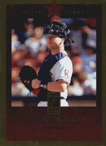 1997 Donruss Elite Gold Stars Anaheim Angels Baseball Card #84 Todd Greene
