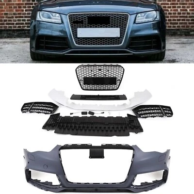 TRADE VEHICLE PARTS Fits Audi A5 8T Facelift 2011-2016 Front Bumper Bodykit W/Grilles RS5 Style