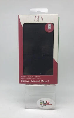 Cover casa AREA a Portafoglio per Huawei Ascend Mate 7 Rigida Ecopelle Nera - Immagine 1 di 3