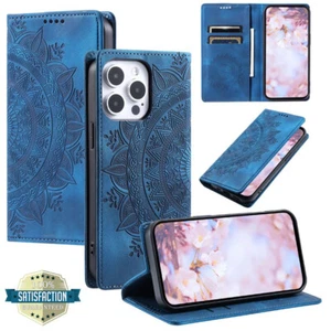 Etui Portefeuille En Cuir Rabat Coque Pour iPhone 15 14 13 12 11 pro XS Max 8 7 - Photo 1 sur 20
