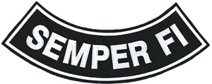 SEMPER FI MILITARY MARINE VETERAN MOTORCYCLE VEST 11" ROCKER PATCH CL-51 - Picture 1 of 3