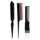 3 Pcs Hairdressing Combs Set Hairgrowth Hairbrushes for Woman
