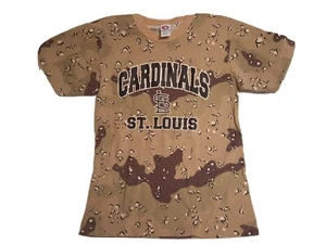 St. Louis Cardinals T-Shirt, Desert Camo Size L, True Fan 100% Cotton Camoflage - Picture 1 of 2