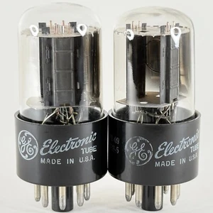 Matched Pair GE 6SN7GTB Tubes Gray Plates Horseshoe Codes 62-26 & 61-09 6SN7 GTB - Picture 1 of 5