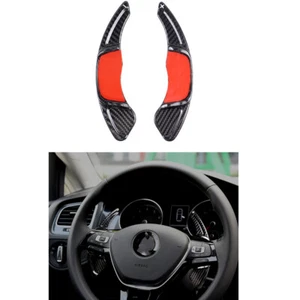 For VW Golf MK7 R GTI Pair Carbon Fiber Paddle Shifter Extensions Scirocco Polo - Picture 1 of 11