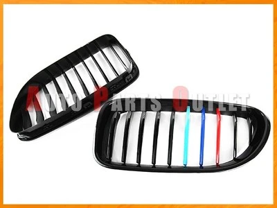 Rejilla delantera negra brillante tricolor estilo P M para BMW F06 F12 F13 12-16 serie 6 Foto 1 de 2