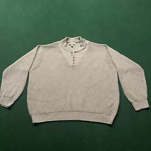 Vintage Cabelas Sweatshirt Mens XL Brown Beige Fisherman Heavy Cotton Sweater - Picture 1 of 7