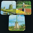 Set of 3 Holland Dutch Cork Backed Coasters suitable for use or wall decoration.