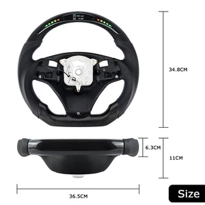 LOSCHEN Echtes Carbonfaser-LED-Lenkrad für BMW M3/E88 E90 E91 E92 E93 2005-2012 - Bild 1 von 6