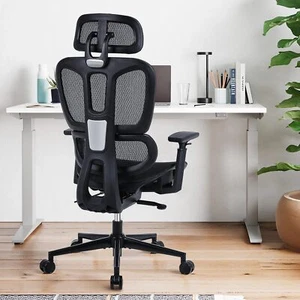 Bürostuhl verstellbarer Sitz Hochlehner Lordosenstütze bequemster Stuhl - Bild 1 von 8