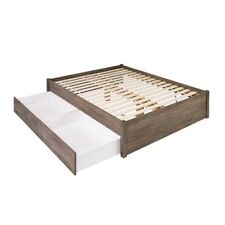 Prepac Select Queen 4-post Platform Bed With 2 Drawers in Drifted Gray