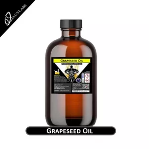 GRAPE SEED OIL - 100% PURE PREMIUM PHARMACEUTICAL GRADE OIL GLASS AMBER BOTTLED - Picture 1 of 2
