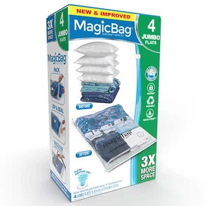 MagicBag Instant Space Saver Storage - Flat Jumbo - Set of 4 Bags Total - Picture 1 of 8