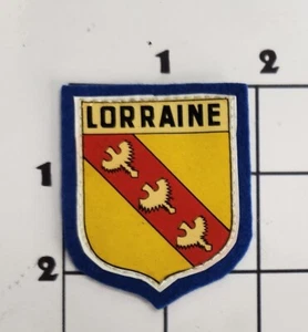 Lorraine France Patch Rubber Felt Sew On Uniform Travel Souvenir Shield - Picture 1 of 1
