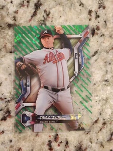 2018 High Tek Pattern 1 Waves/Diagonals Green Magma Diffractor /99 Tom Glavine - Picture 1 of 2