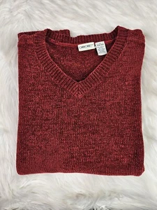 Vintage Cherokee Acrylic Sweater Pullover X 14W/16W Maroon - Picture 1 of 6
