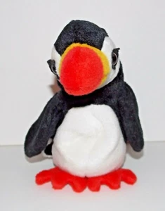 Ty Beanie Baby Puffer Plush 6in Puffin Bird Stuffed Animal Retired 1997 - Picture 1 of 4