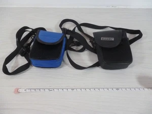 BLACK and Blue COMPACT DIGITAL CAMERA BAG HARDLY USED x2 - Picture 1 of 2