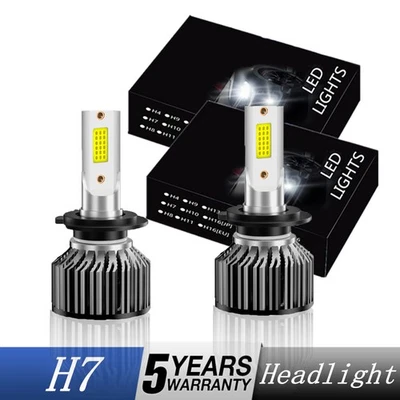 2 个 H7 8000K LED 车头灯 H/L 灯泡适用于路虎 Discovery 03-04 14-19 — 第 1/4 张图片