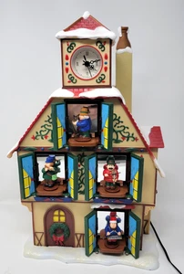 Mr Christmas Bavarian Workshop Symphony Surprise Xmas Clock Figure Tested - Picture 1 of 12