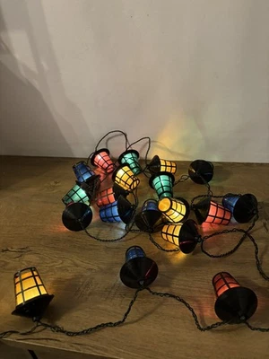 Vintage Christmas House 20 Multicoloured Indoor Lantern Lights working  - Image 1 of 4