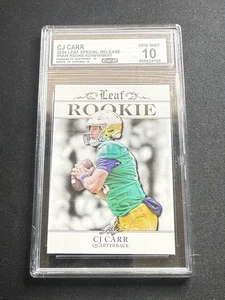 CJ Carr 2024 Leaf Rookie Achievement CCG 10 Notre Dame Rookie - Picture 1 of 2