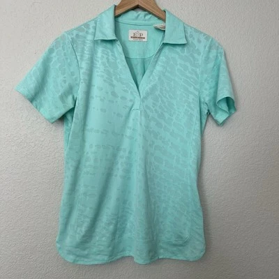 Camiseta polo de golf EP Pro Tour Tech para mujer pequeña informal manga corta verde azulado usada en excelente estado Foto 1 de 4