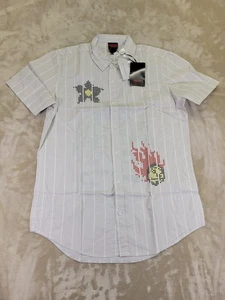 Stranger Things Shirt Unisex Med White Button Up Camp Demigorg Netflix Dragon - Picture 1 of 9