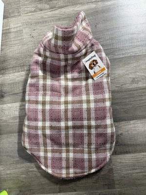 Chaqueta envolvente difusa a cuadros rosa Simply Dog talla grande Foto 1 de 4