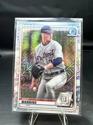 Bowman 2020 Bowman Chrome #BCP-229 Matt Manning Prospects Mojo Refractor - Image 1 of 3