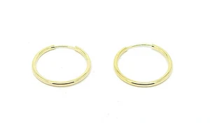 9ct Yellow Gold Sleeper Hoop Earring - Picture 1 of 3