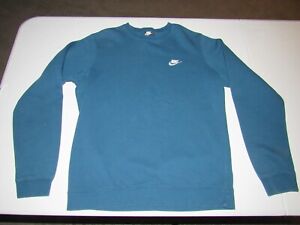 Nike Men's Blue Long Sleeve Crew Neck Sweatshirt Size M