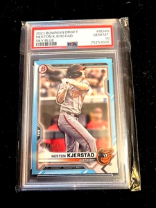 2021 BOWMAN DRAFT #BD40 HESTON KJERSTAD PSA 10 SKY BLUE (1B) - Picture 1 of 2