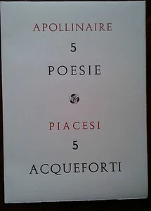 APOLLINAIRE 5 POESIE , PIACESI 5 ACQUEFORTI - Imagen 1 de 1