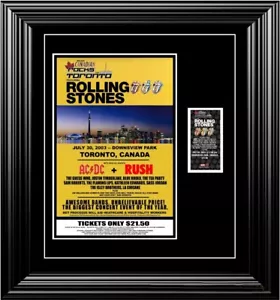 Rolling Stones SARS 2003 Toronto- Concert Poster & Ticket Ready to frame! - Picture 1 of 2
