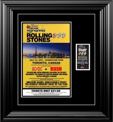 Rolling Stones SARS 2003 Toronto- Concert Poster & Ticket Ready to frame! - Image 1 of 2