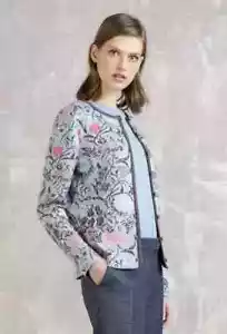 IVKO Grey Grey Organic Cotton Jacket Floral Floral Anthracite 82521 - Picture 1 of 6