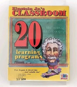 Einstein Jr's Classroom CD ROM 20 Learning Programs, Math, Science, 1995, Age 6+ - Picture 1 of 4