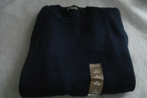 Mens Navy Sweater Size Med Crew  George - Picture 1 of 2