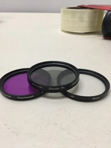 Polaroid 52mm 3-Piece Fluorescent Circular PL UV Camera Lens Kit - Picture 1 of 3