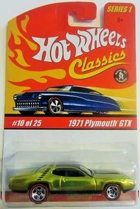 2004 Hot Wheels Classics Series 1 Lite Green 1971 PLYMOUTH GTX  RL5SP's - Picture 1 of 2