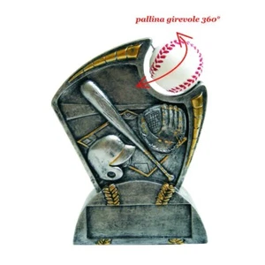 TROFEO "BASEBALL - SCENA DI GIOCO - PALLINA 360°" - RESINA - Marca WINNER EAGLE - Picture 1 of 1