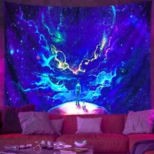 Fluorescent Tapestry Wall Hanging Mandala UV Black Light Alone Print Home Decor