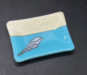 Nixon Art Glass Trinket Soap Dish Conch Shell Design - Picture 1 of 6